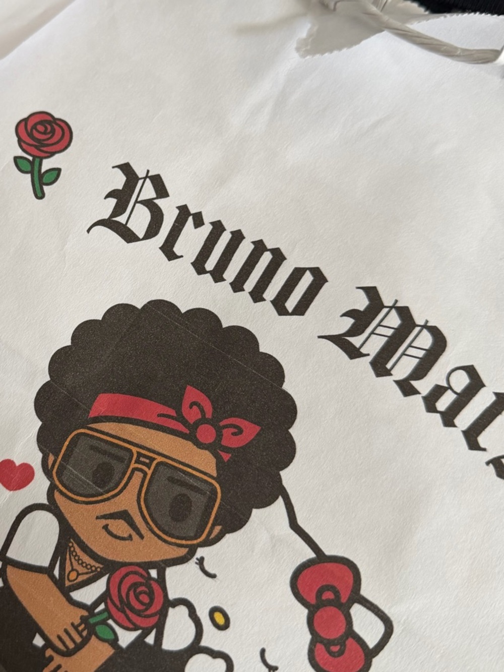 Hello Kitty x Bruno Mars Gray Hoodie with Red, White, Black Graphics Large - Picture 3 of 6